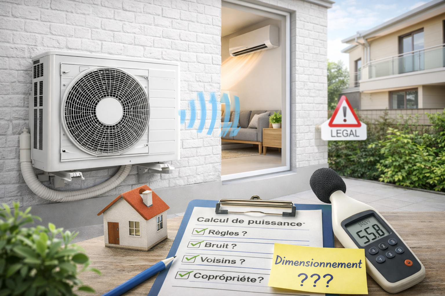 Où placer les unités d’airco : règles, bruit, voisinage et copropriété