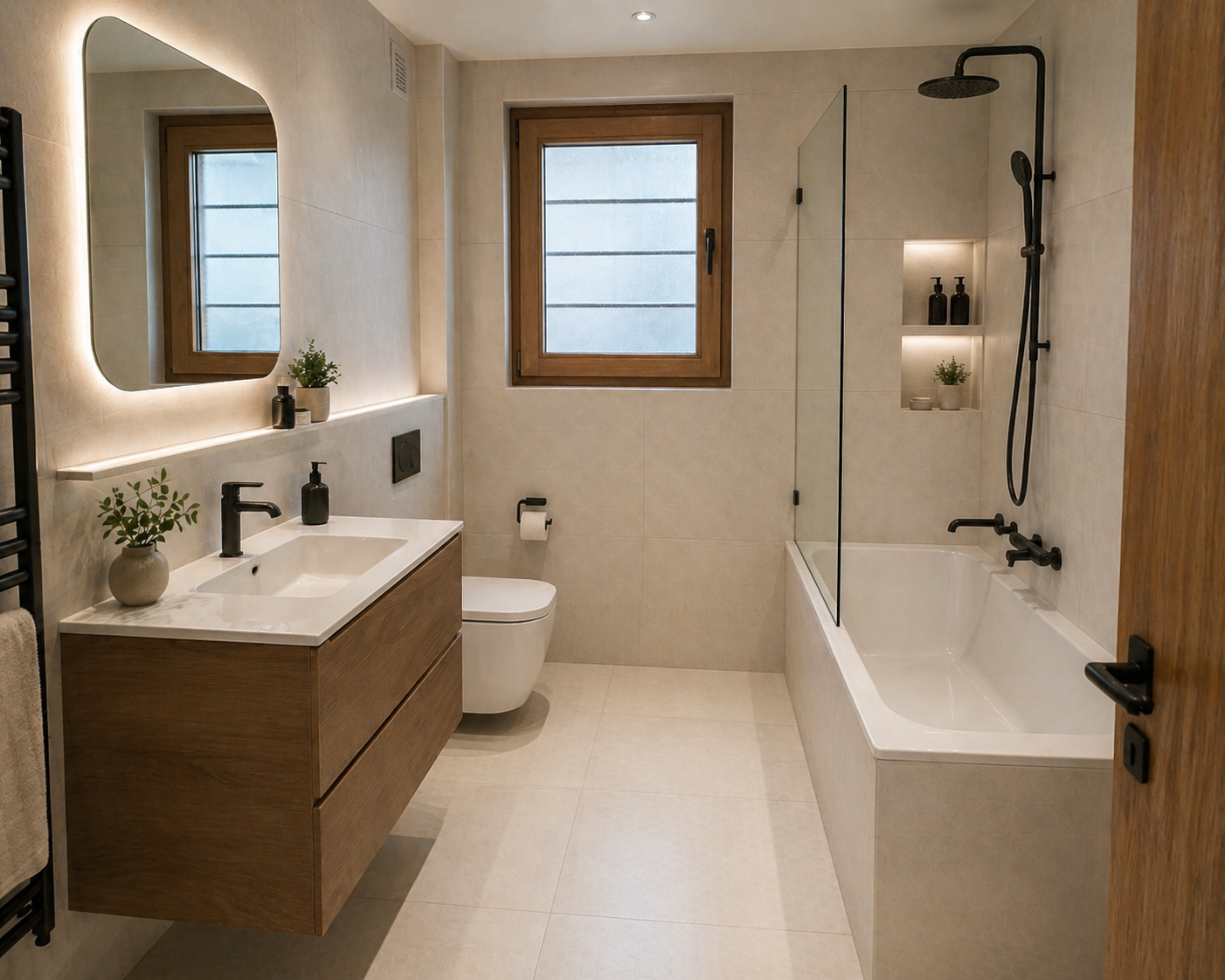 Inspiration IA d'une salle de bain modernisée